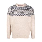 Round-neck Knitwear Brunello Cucinelli , Beige , Heren