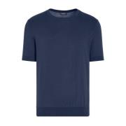 T-Shirts Ermenegildo Zegna , Blue , Heren
