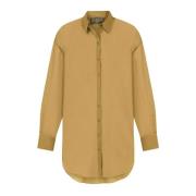 Matias, katoenen voile shirt goud Cortana , Yellow , Dames