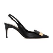 Zwarte SR1 Slingback Hakken Sergio Rossi , Black , Dames