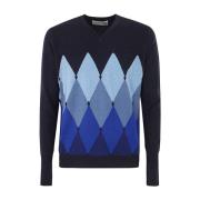 V-neck Knitwear Ballantyne , Blue , Heren