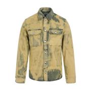 Katoenen Curtis Lime Shirt Dries Van Noten , Multicolor , Heren