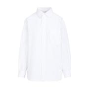 Witte Katoenen Overhemd Bottega Veneta , White , Dames