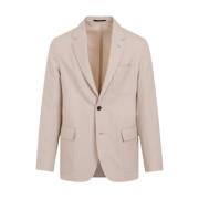 Wol Katoen Convertible Jas Dunhill , Beige , Heren