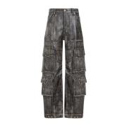 Wide Trousers Golden Goose , Brown , Dames