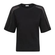 Zwarte T-shirts en Polos Martini Brunello Cucinelli , Black , Dames