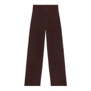 Grow, linnen en viscose aubergine broek Cortana , Purple , Dames