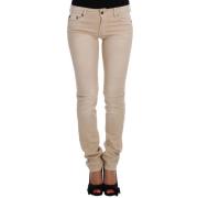 Beige Cotton Stretch Slim Fit Jeans Roberto Cavalli , Beige , Dames