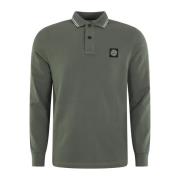 Heren Logopatch Polo Shirt Groen Stone Island , Green , Heren