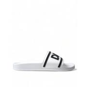 Elegante Witte Logo Slides Dolce & Gabbana , White , Heren