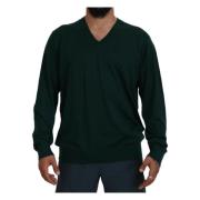 V-neck Knitwear Dolce & Gabbana , Green , Heren