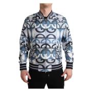 Zijden Logo Print Bomber Jack Dolce & Gabbana , Multicolor , Heren