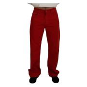 Straight Trousers Dolce & Gabbana , Red , Heren