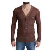 V-neck Knitwear Dolce & Gabbana , Brown , Heren