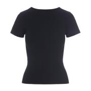 Zwart Saku T-Shirt Bluser Bitte Kai Rand , Black , Dames