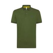 Effen Regular Polo Shirt in Donkergroen Sun68 , Green , Heren