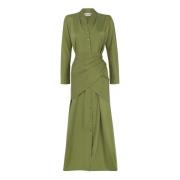 Federica, zijden en maagdelijke wol groene jurk Cortana , Green , Dame...