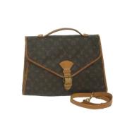 Pre-owned Canvas handbags Louis Vuitton Vintage , Brown , Dames