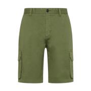 Militair Groene Bermuda Shorts Sun68 , Green , Heren