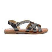 Comfort Leren Sandalen Kick Diana Kickers , Gray , Dames