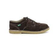 Comfortabele Leren Derby Schoenen Kickers , Brown , Heren