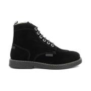 Legendarische Veterschoenen van Leer Kickers , Black , Dames