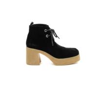 Claire Leren Laarzen Kickers , Black , Dames