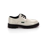 Comfortabele Leren Derby Schoenen Kickers , White , Dames