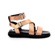 Comfort Leren Sandalen Neosunny Kickers , Beige , Dames