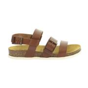 Comfort Leren Sandalen Kick Alana Kickers , Brown , Dames