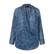 Sophia, zijden blouse eilandprint Cortana , Multicolor , Dames