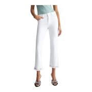 Flare Jeans met studs en strass Liu Jo , White , Dames