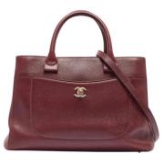 Pre-owned Leather totes Chanel Vintage , Red , Dames