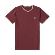 Twin Tipped Ronde Hals T-Shirt Fred Perry , Red , Heren