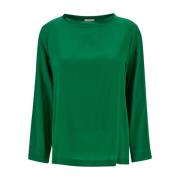 Blouses Plain Units , Green , Dames