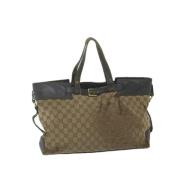 Pre-owned Canvas gucci-bags Gucci Vintage , Beige , Dames