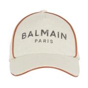 Katoenen B-legerpet met logo Balmain , White , Dames