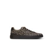 B-Court trainers met jacquard monogram Balmain , Black , Heren