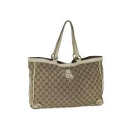 Pre-owned Canvas gucci-bags Gucci Vintage , Beige , Dames