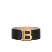 B-Riem in leer Balmain , Black , Dames