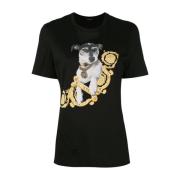 T-Shirts Versace , Black , Dames