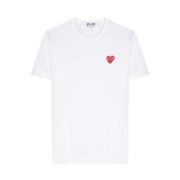 T-Shirts Comme des Garçons Play , White , Heren