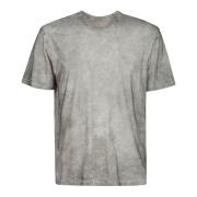 Parel Grijs Katoenen T-shirt met Logo Ten C , Gray , Heren
