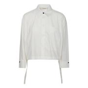 Witte Katoenen Overhemd met Kraag Liviana Conti , White , Dames