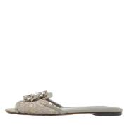 Pre-owned Lace flats Dolce & Gabbana Pre-owned , Gray , Dames