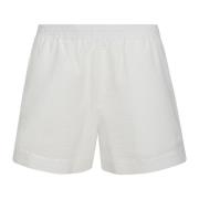 Witte Katoenen Elastische Taille Shorts MC2 Saint Barth , White , Dame...