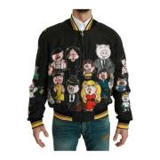 Multicolor Motief Bomber Jack Dolce & Gabbana , Multicolor , Heren