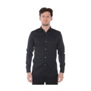 Casual Button-Up Overhemd Daniele Alessandrini , Black , Heren