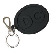 Elegante Zwart Zilver Logo Sleutelhanger Dolce & Gabbana , Black , Uni...