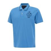 Heren Blauw Piquet Polo Shirt La Martina , Blue , Heren
